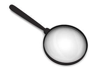 Image showing Magnifying glass with soft shadows