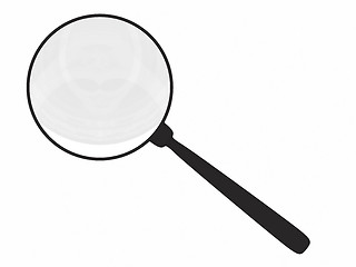 Image showing Magnifying glass isolated on white