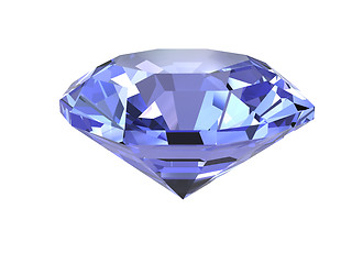 Image showing Blue diamond on white background