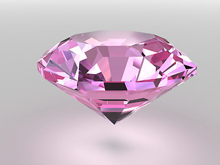 Image showing Pink diamond with soft shadows