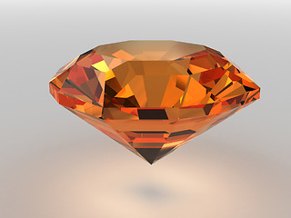 Image showing Dark-orange gemstone rendered with soft shadows