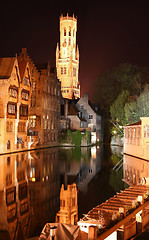 Image showing Bruges by night