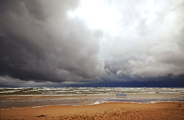 Image showing View of storm seascape