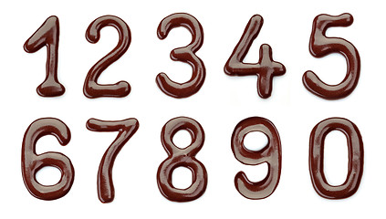 Image showing Chocolate numbers