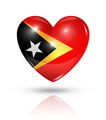 Image showing Love East Timor, heart flag icon