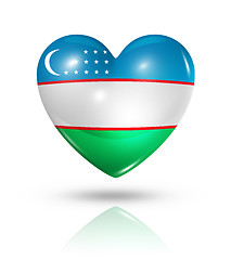 Image showing Love Uzbekistan, heart flag icon