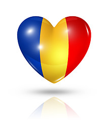 Image showing Love Chad, heart flag icon