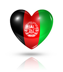 Image showing Love Afghanistan, heart flag icon