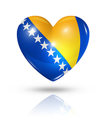 Image showing Love Bosnia and Herzegovina, heart flag icon