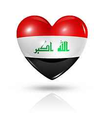Image showing Love Iraq, heart flag icon