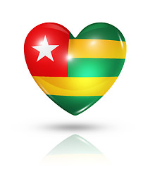 Image showing Love Togo, heart flag icon