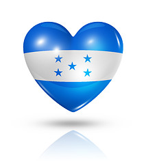 Image showing Love Honduras, heart flag icon