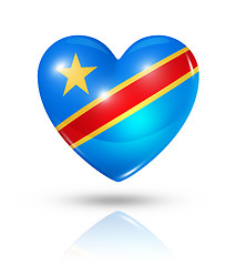 Image showing Love Democratic Republic of the Congo, heart flag icon