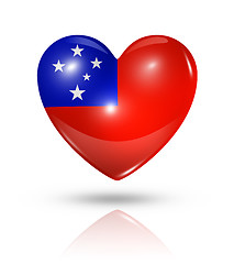 Image showing Love Samoa, heart flag icon