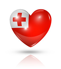 Image showing Love Tonga, heart flag icon