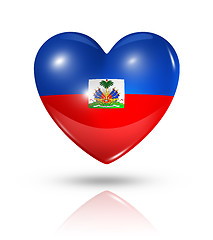 Image showing Love Haiti, heart flag icon