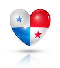 Image showing Love Panama, heart flag icon