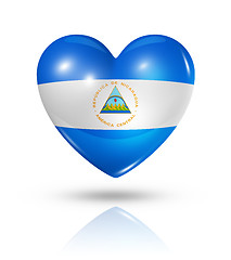 Image showing Love Nicaragua, heart flag icon