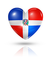 Image showing Love Dominican Republic, heart flag icon