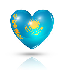 Image showing Love Kazakhstan, heart flag icon