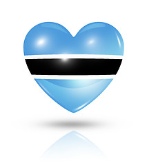 Image showing Love Botswana, heart flag icon