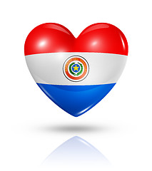 Image showing Love Paraguay, heart flag icon