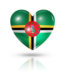 Image showing Love Dominica, heart flag icon