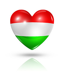 Image showing Love Hungary, heart flag icon