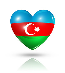 Image showing Love Azerbaijan, heart flag icon