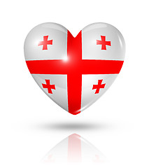 Image showing Love Georgia, heart flag icon