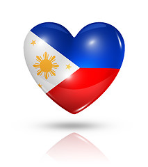 Image showing Love Philippines, heart flag icon