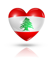 Image showing Love Lebanon, heart flag icon