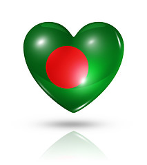 Image showing Love Bangladesh, heart flag icon