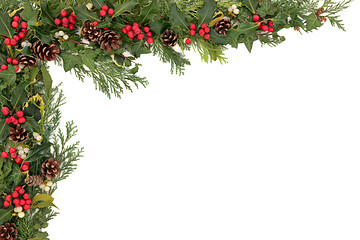 Image showing Christmas Floral Border