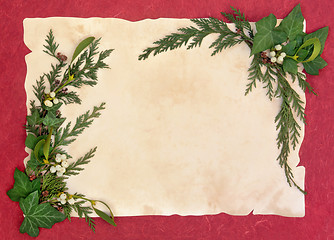 Image showing Winter Floral Border