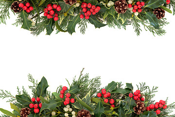 Image showing Christmas Holly Border