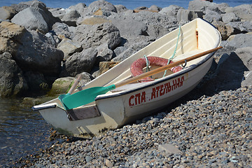 Image showing Lifeboat ashore