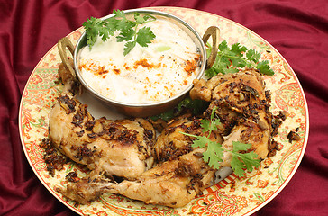 Image showing Jeera chicken high angle