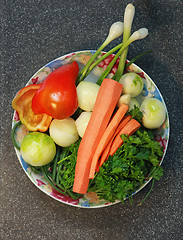 Image showing vegetables on plate