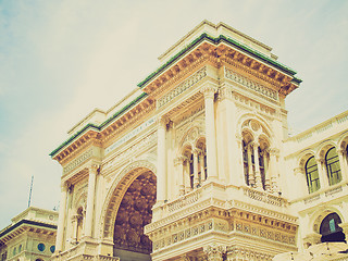 Image showing Retro look Galleria Vittorio Emanuele II, Milan