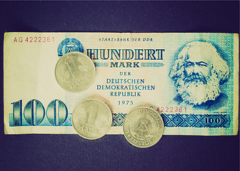 Image showing Retro look DDR banknote