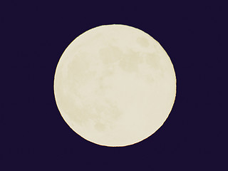 Image showing Retro look Full moon