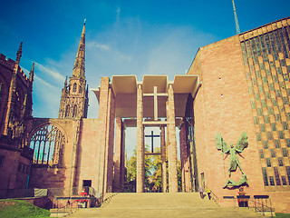 Image showing Retro look Coventry Cathedral