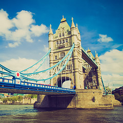 Image showing Vintage look Tower Bridge, London