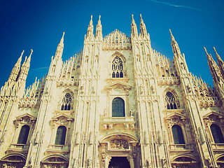 Image showing Retro look Duomo di Milano