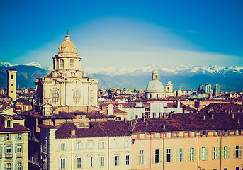 Image showing Retro look Piazza Castello, Turin