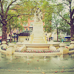 Image showing Vintage look Shakespeare statue