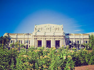 Image showing Retro look Stazione Centrale, Milan