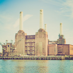 Image showing Vintage look Battersea Powerstation London