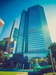 Image showing Retro look European Central Bank in Frankfurt